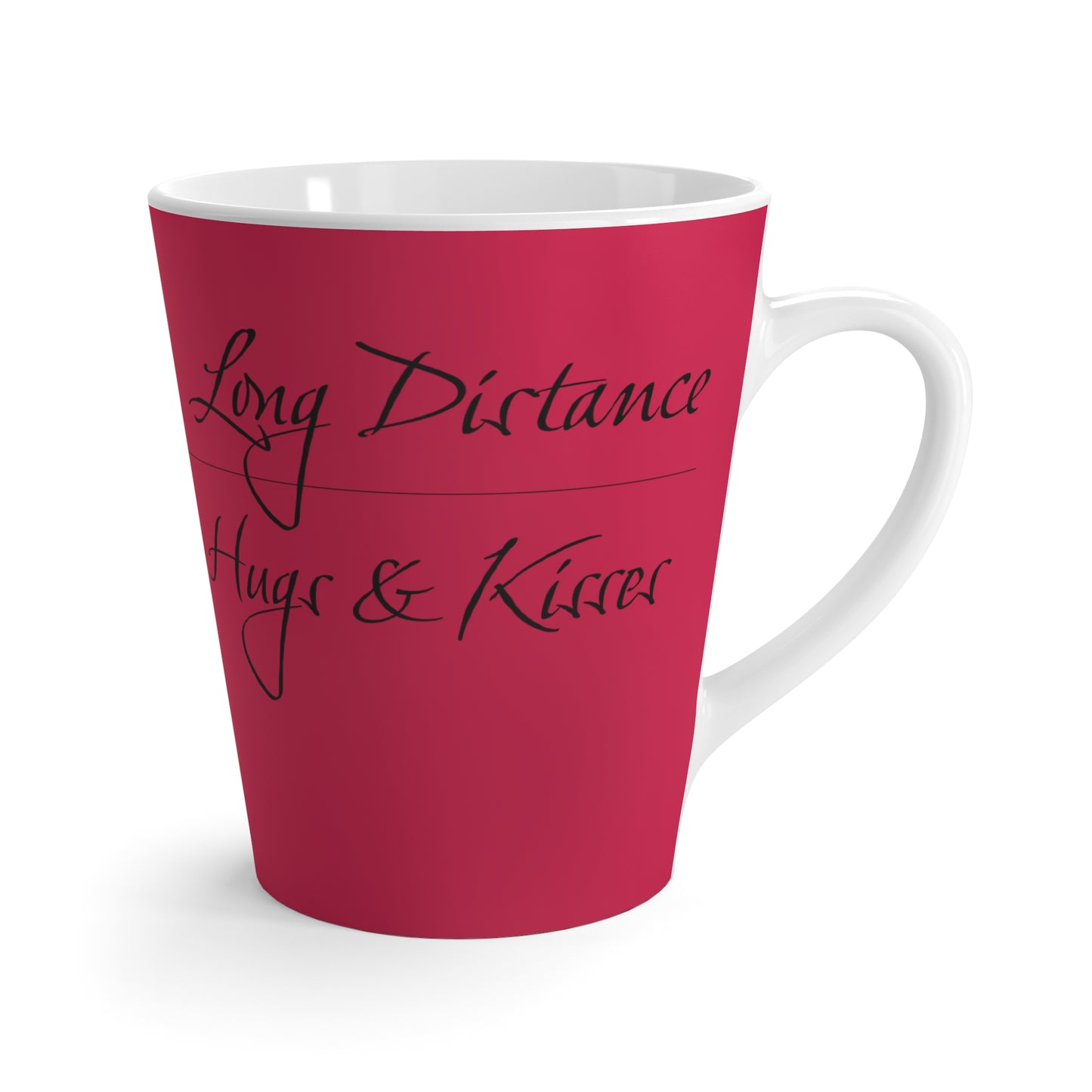 Long Distance Red Lovers Latte Mug (R)