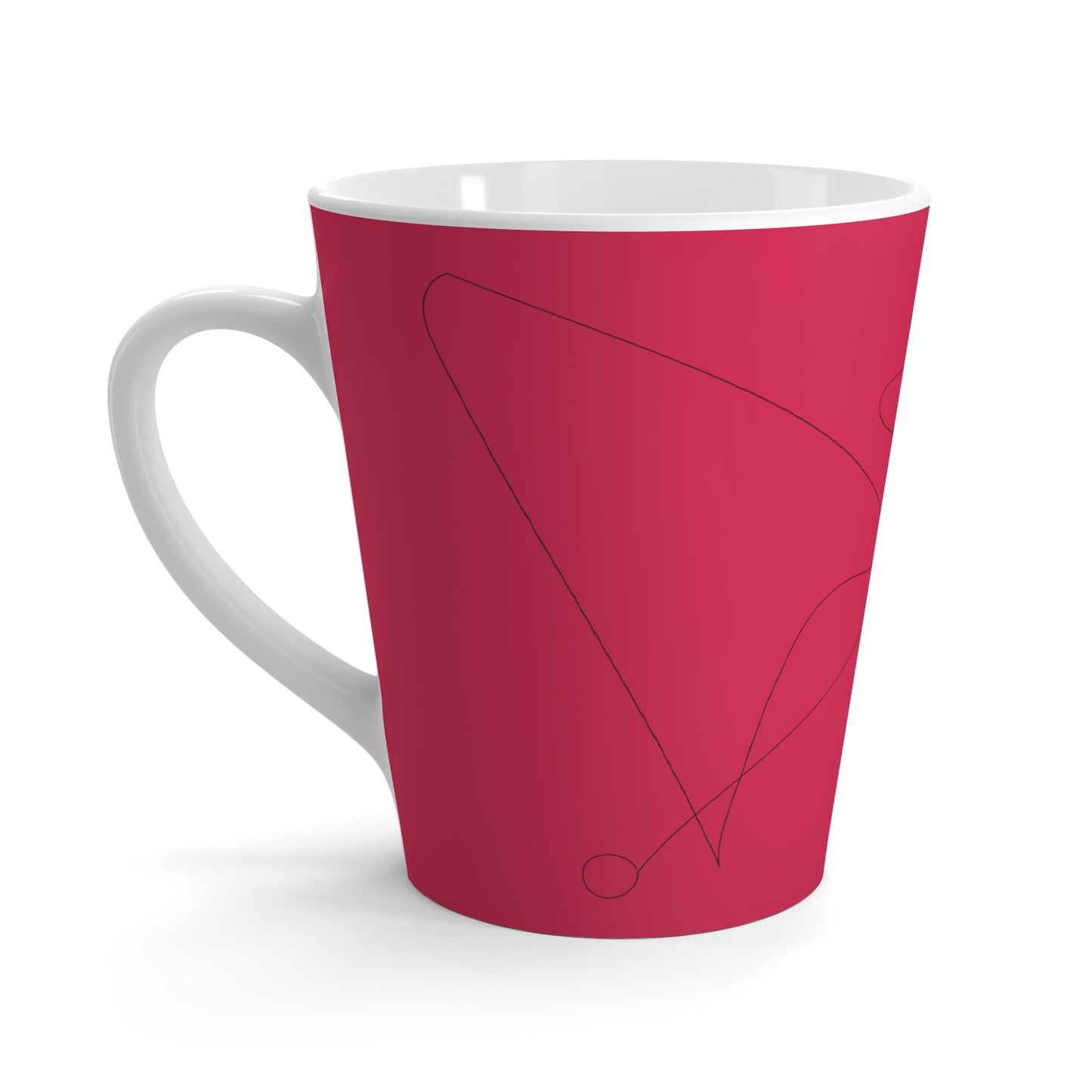 Long Distance Red Lovers Latte Mug (R)