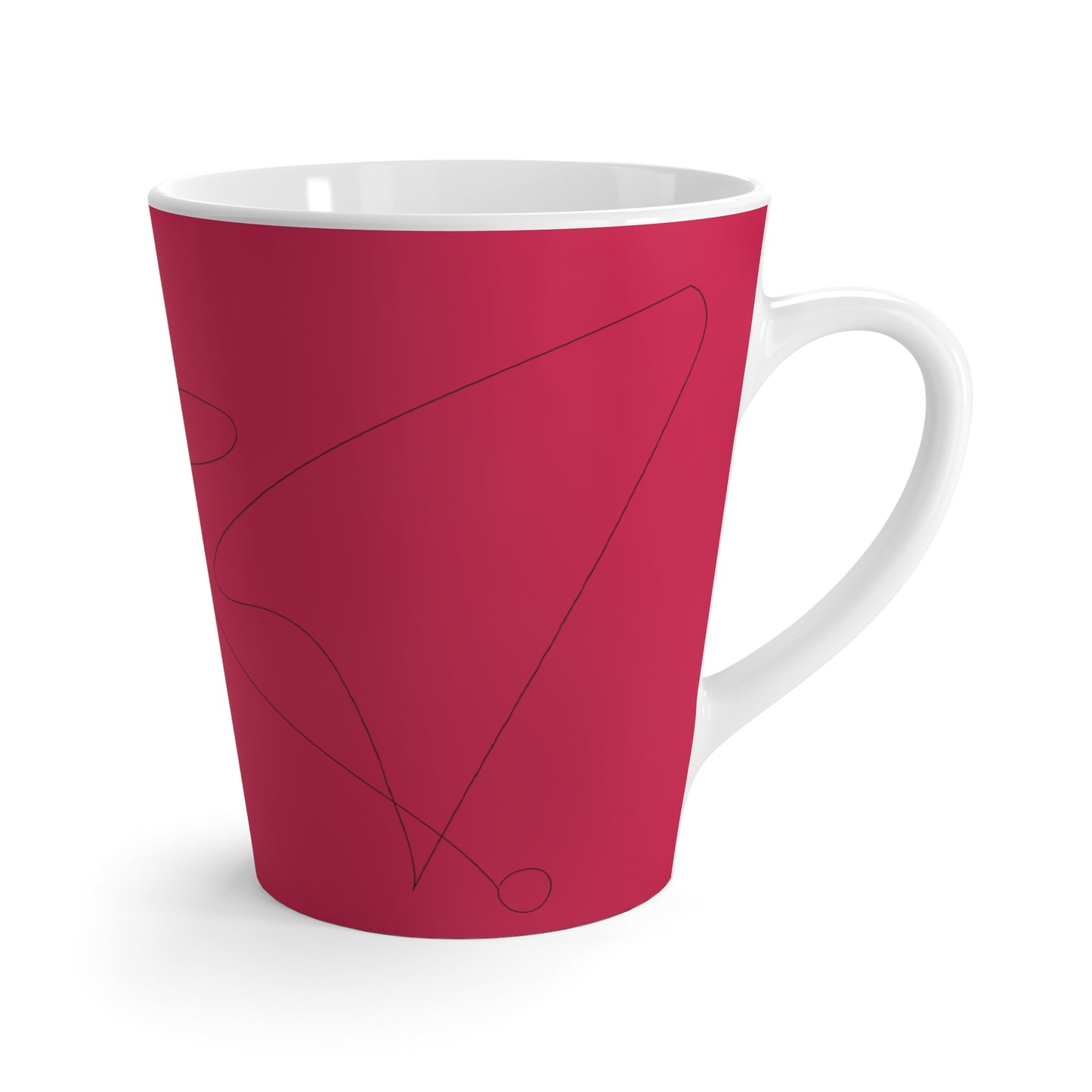 Long Distance Red Lovers Latte Mug (L)