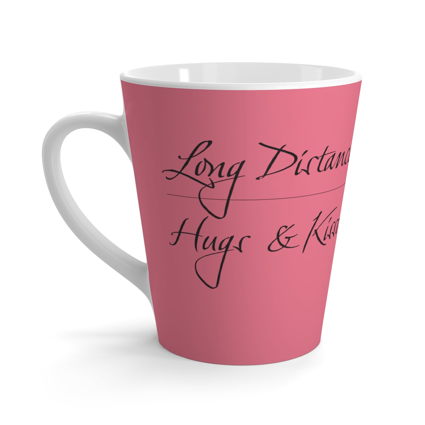 Long Distance Pink Lovers Latte Mug (L)