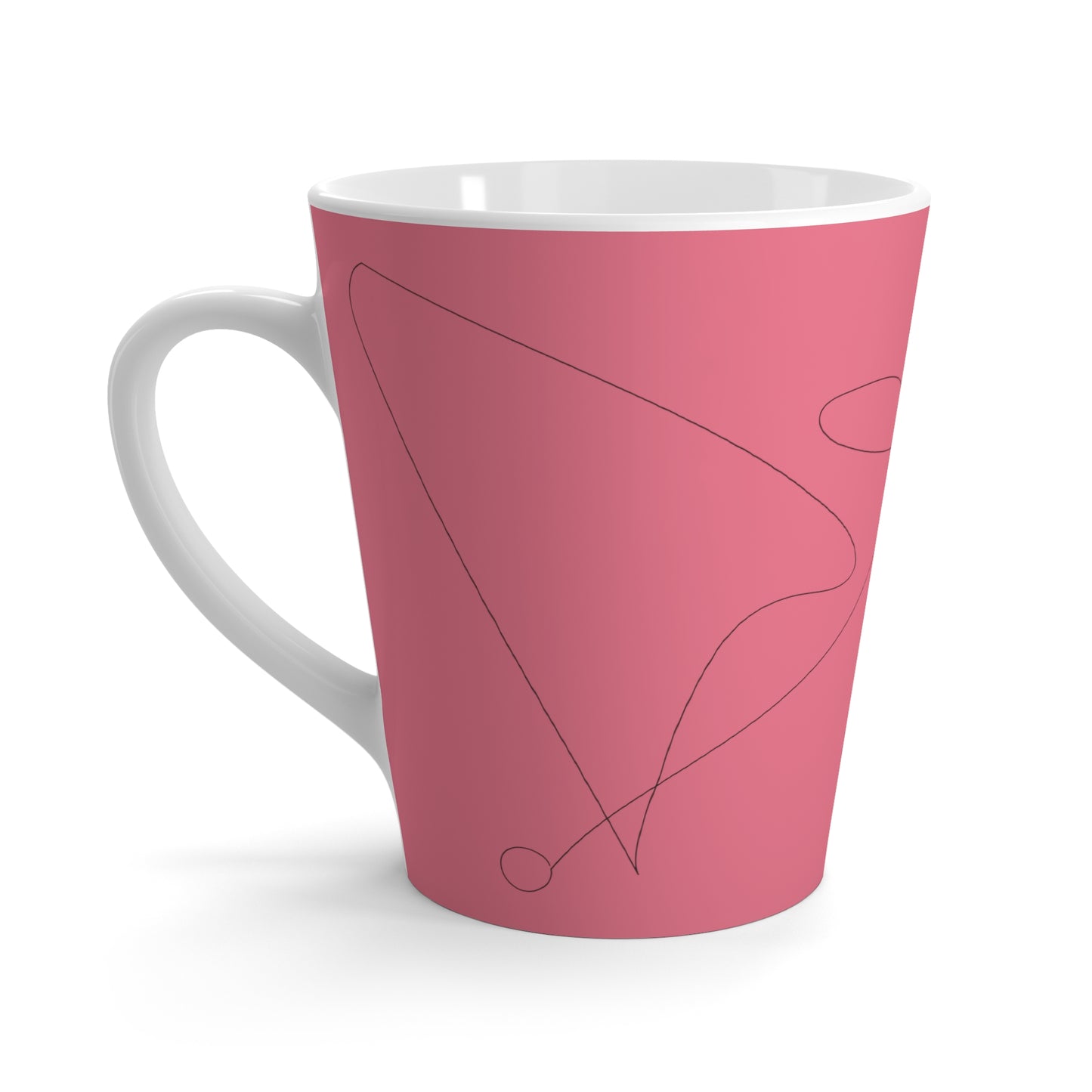 Long Distance Pink Lovers Latte Mug (R)